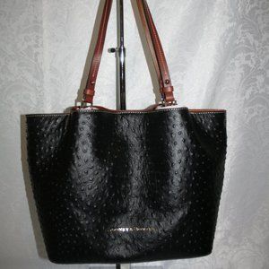 DOONEY AND BOURKE OSTRICH EMBOSSED LEATHER FLYNN
